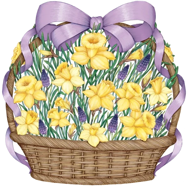 Placemats Daffodil Basket Set Of 12