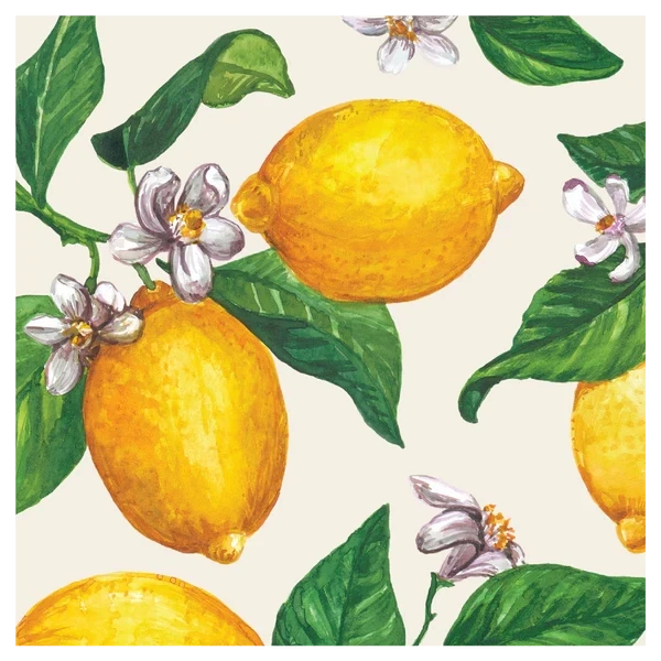 Cocktail Napkins Lemons Pack Of 20