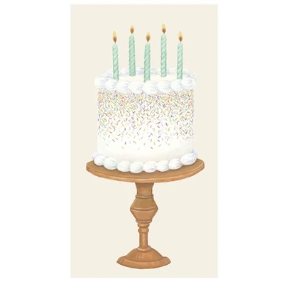 Guest Napkins Birthday Cake Pack Of 16