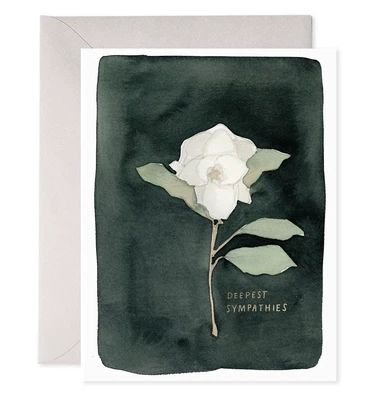 Card White Flower Sympathy