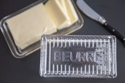 Butter Dish Beurre Clear