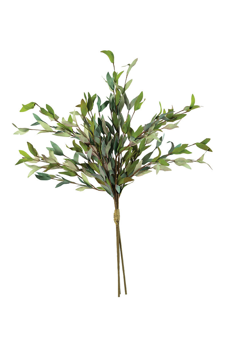 Botanica Bundled Brown Stem With Green And Purple Hue Leaves