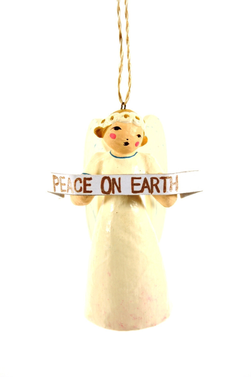 Angel Peace On Earth Banner Ornament
