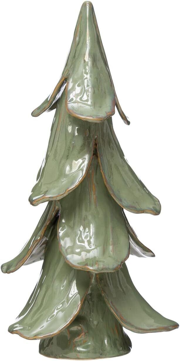 Handmade Mint Stoneware Tree 8&quot; Rnd x 15-1/2&quot; H Large