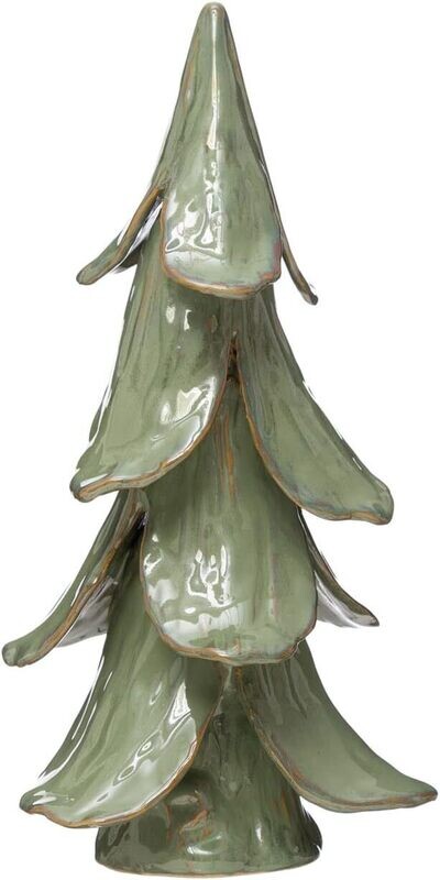 Handmade Mint Stoneware Tree 8&quot; Rnd x 15-1/2&quot; H Large