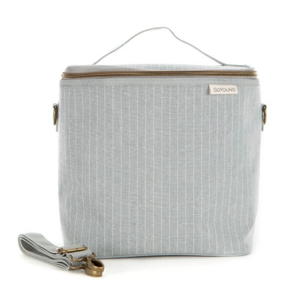 Lunch Poche Pinstripe Heather Gray