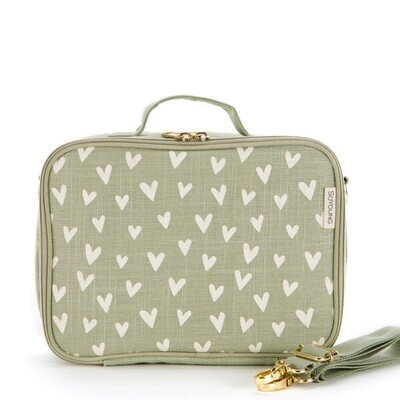 Lunch Box Little Hearts Sage