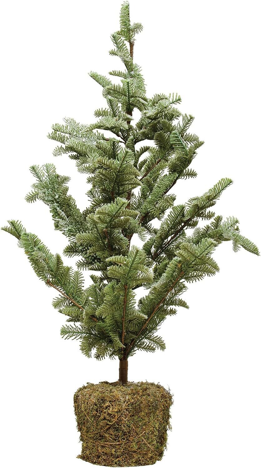 Tree With Ice Finish And Moss Wrapped Base 23-3/4&quot; R x 40-1/4&quot; H