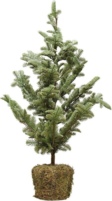 Tree With Ice Finish And Moss Wrapped Base 23-3/4&quot; R x 40-1/4&quot; H