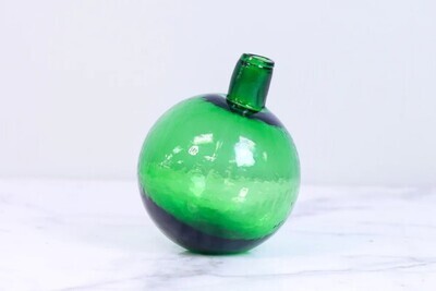 Sphere Bud Vase Dark Green Glass
