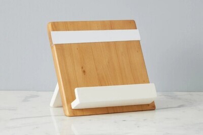 iPad Cookbook Holder In Natural And White Wood