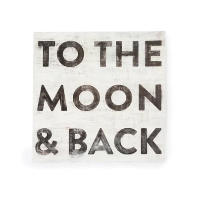 Art Poster To The Moon & Back 12" x 12"