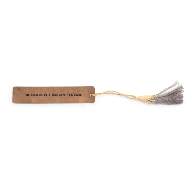 Leather Bookmark Be Awesome