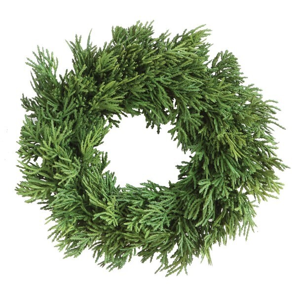Faux Cedar Wreath 8&quot;