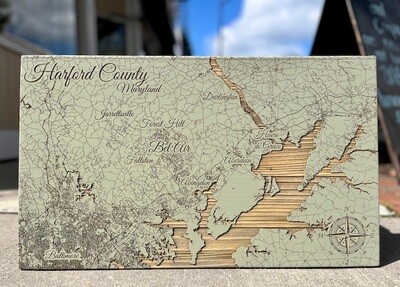 Street Map Harford County 7.25" X 12" Woodland Sage Mini