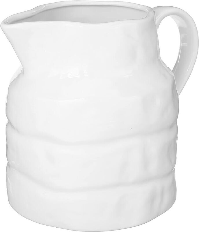 Pitcher White Ceramic 7 H