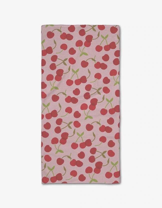 Geometry Bar Towel Cheery Cherries