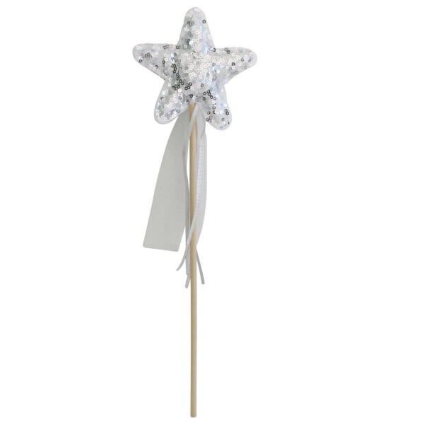 Star Wand Silver Sequins