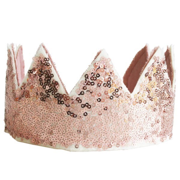 Sequin Crown Rose Gold