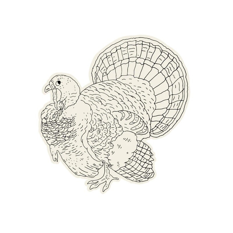 Placemat Coloring Turkey