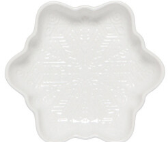 Snowflake Dish In White