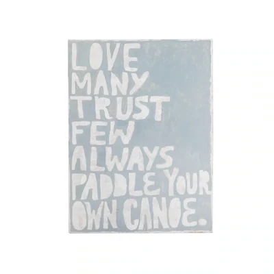 Art Poster Paddle Your Own Canoe 12x16