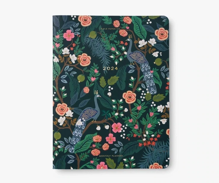 Rifle Paper Co. 12- Month Monthly Planner Peacock 2024
