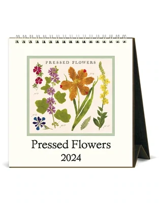Desk Calendar Pressed Flowers 2024