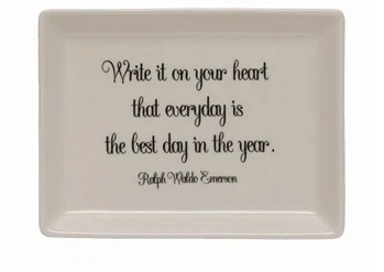 Stoneware White 6&quot; Plate Ralph Waldo Emerson