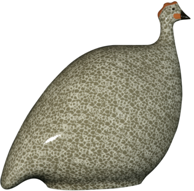 Handcrafted Guinea Fowl Grey Spotted White Sm