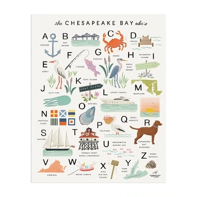 Chesapeake Bay Alphabet Print 11x14