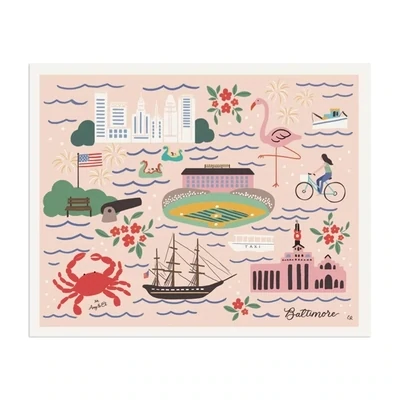 Baltimore "Charm City" Art Print 8x10