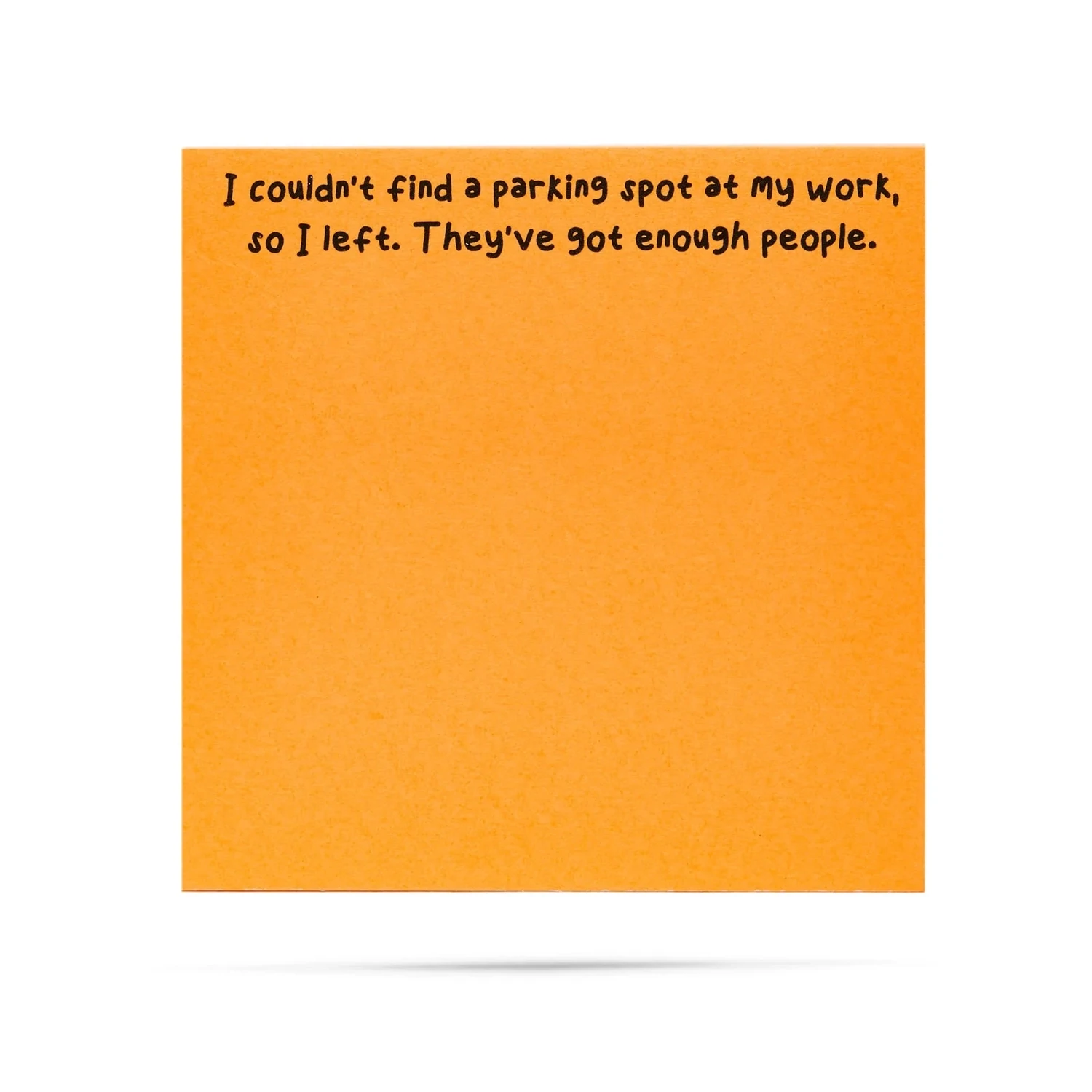 Sticky Note Pad Parking Spot