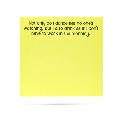 Sticky Note Pad Dance Like No One's Watching