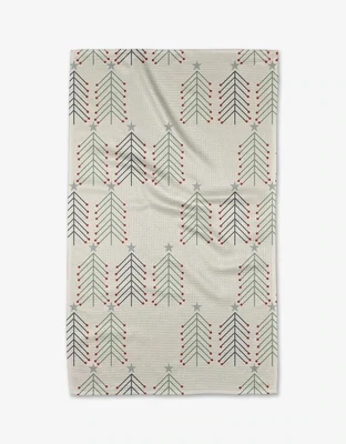 Geometry Tea Towel Winter Forest