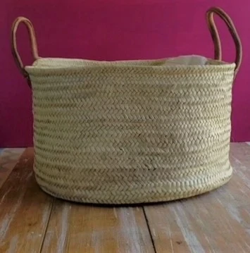 Handmade Round Laundry Basket Large