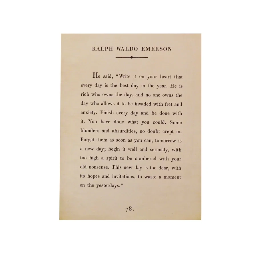 Art Poster Book Collection Ralph Waldo Emerson 12&quot;x16&quot;