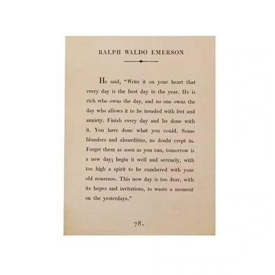 Art Poster Book Collection Ralph Waldo Emerson 12"x16"