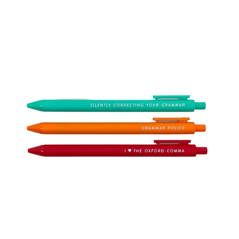 Pens For Grammar Police Set Of 3