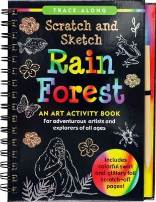 Book Scratch And Sketch Rain Forest