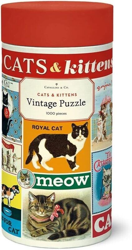Cat &amp; Kitten 1,000 Piece Vintage Puzzle