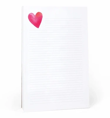 Note Pad Lined Heart
