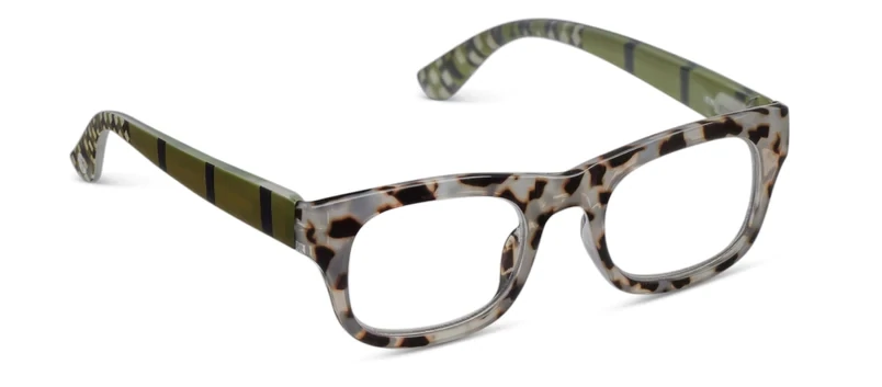 Peepers Goldie Gray Tortoise Olive Picnic +3.00