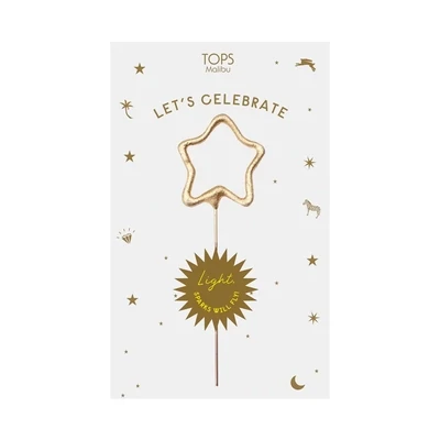 Star Sparkler White Card Lets Celebrate