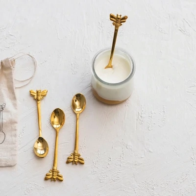 Brass Spoon With Bee Handle