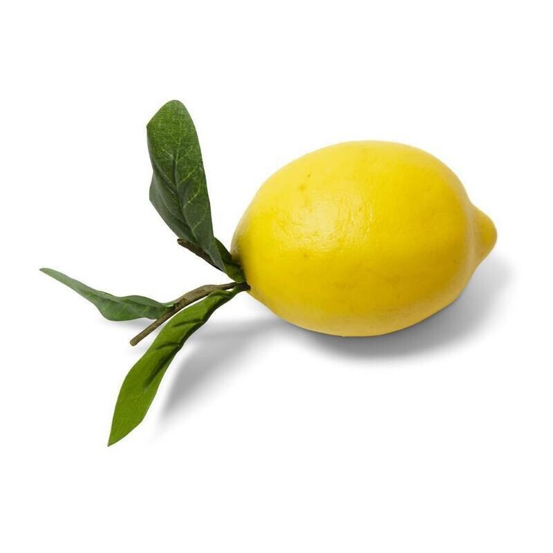 Lemon With Foliage 4.5"