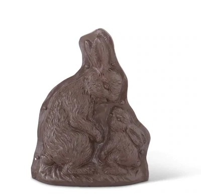 Chocolate Mold Mother And Baby Bunnies 7.5"