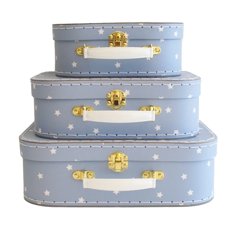 Kids Carry Case In Blue Stars Small