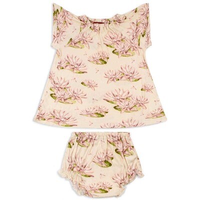 Bamboo Dress & Bloomer Set Water Lily 3-6 Month
