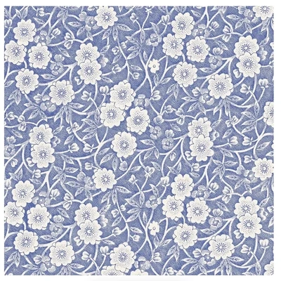 Cocktail Napkins Blue Calico Pack Of 20